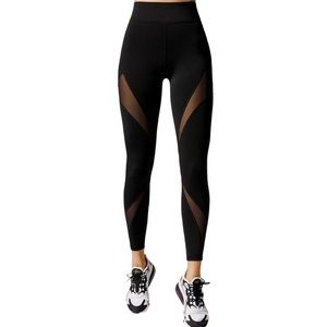 Michi Black Inversion Crop Fitness Legging SZ XS
